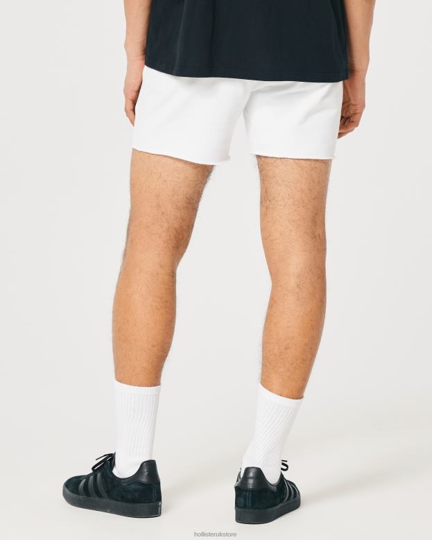 Bottoms Hollister Men Terry Fleece Logo Shorts 5\\ 488201331 White